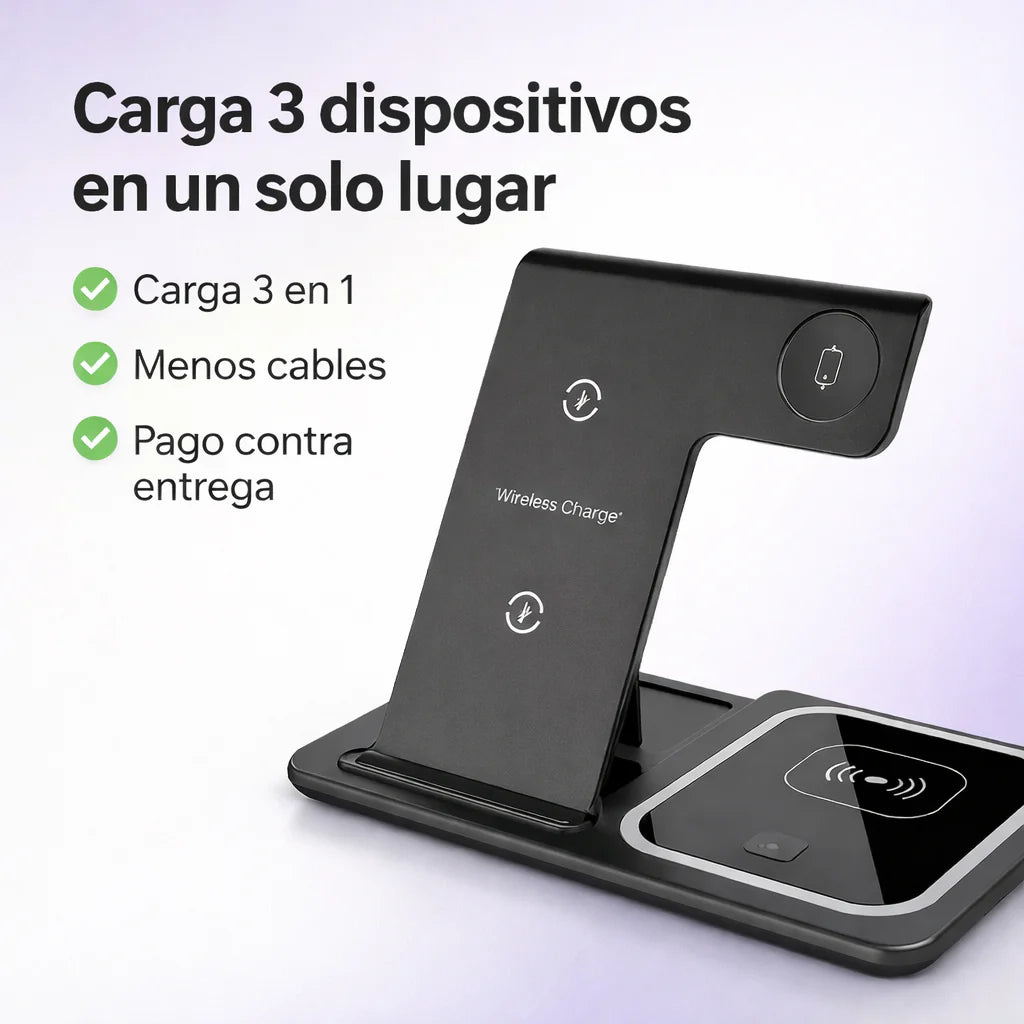 El error de usar 3 cargadores diferentes está matando tu espacio… cámbialo por un solo cargador inteligente 3 en 1